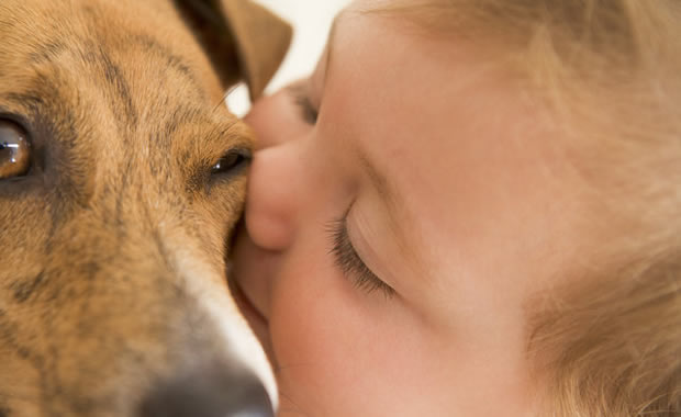 cane e bambino